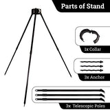 parts of the metal tree staking kit